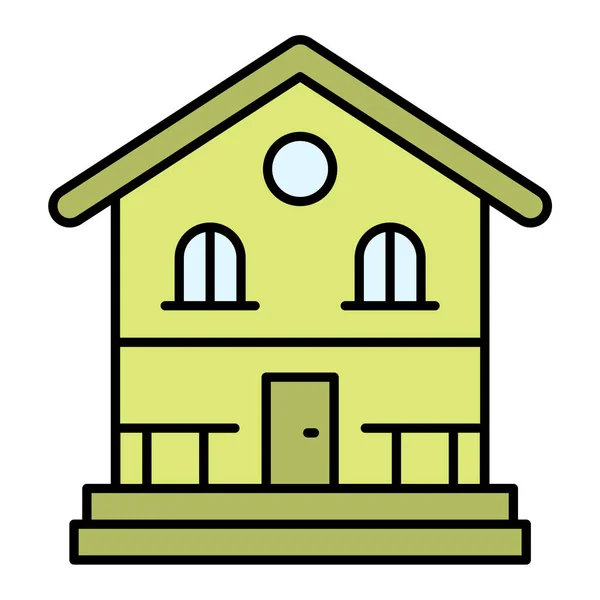 Икона Домостроения Контурная Иллюстрация Иконок Домашнего Вектора Сети — стоковый вектор