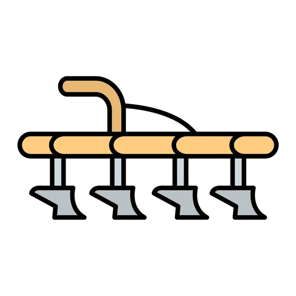 Brückensymbolvektor Schlankheitszeichen Isolierte Kontursymboldarstellung — Stockvektor