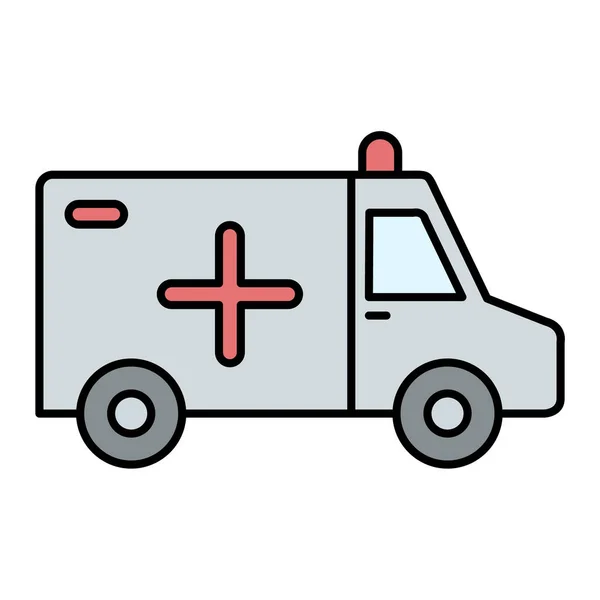 Ambulancia Vector Delgada Línea Icono — Archivo Imágenes Vectoriales