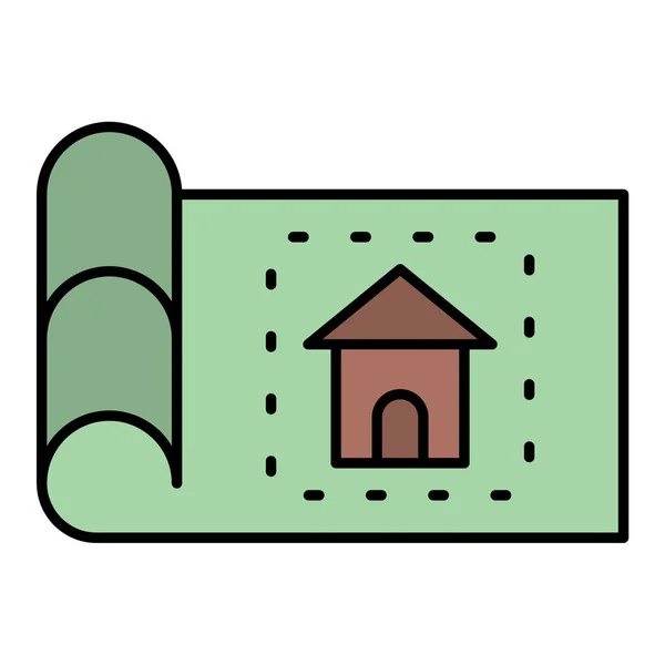 Huis Gebouw Pictogram Vector Illustratie Ontwerp — Stockvector