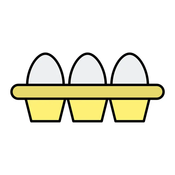 Eier Symbolvektor Dünne Linie Zeichen Isolierte Kontursymboldarstellung — Stockvektor