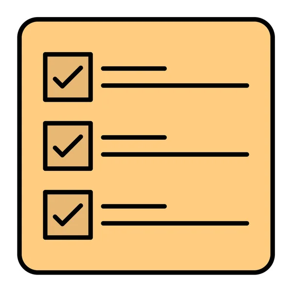 Icono Lista Verificación Ilustración Simple Los Iconos Vectores Lista Verificación — Vector de stock