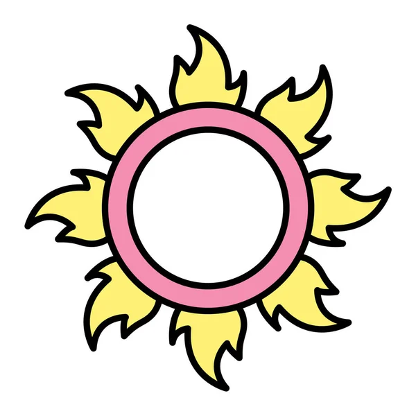 Sonne Mit Einem Sternsymbol Vektor Illustration Design — Stockvektor