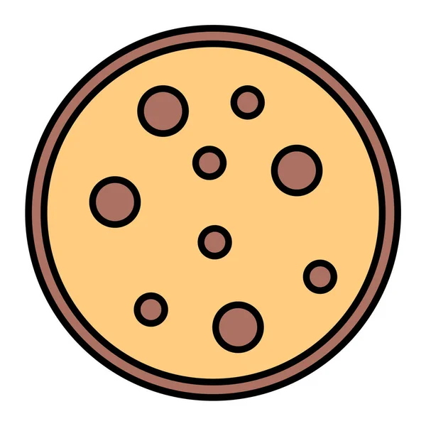 Ícone Comida Deliciosa Desenho Animado Pizza Ilustração Vetorial Fundo Branco — Vetor de Stock