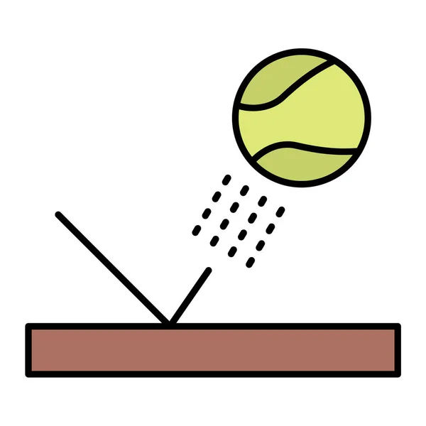 Wektor Piłki Tenisowej Znak Sprzętu Sportowego Odizolowany Symbol Konturu Ilustracja — Wektor stockowy