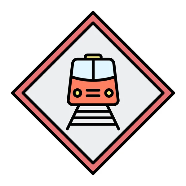 Ilustração Vetorial Ícone Trem — Vetor de Stock