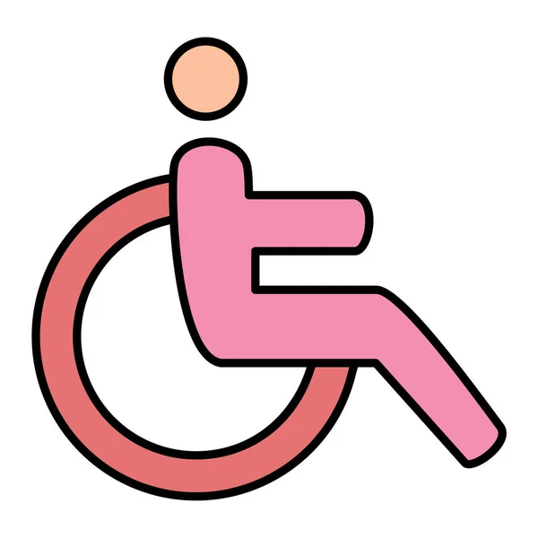 Απεικόνιση Διανύσματος Εικονιδίου Ατόμου Αναπηρία — Διανυσματικό Αρχείο