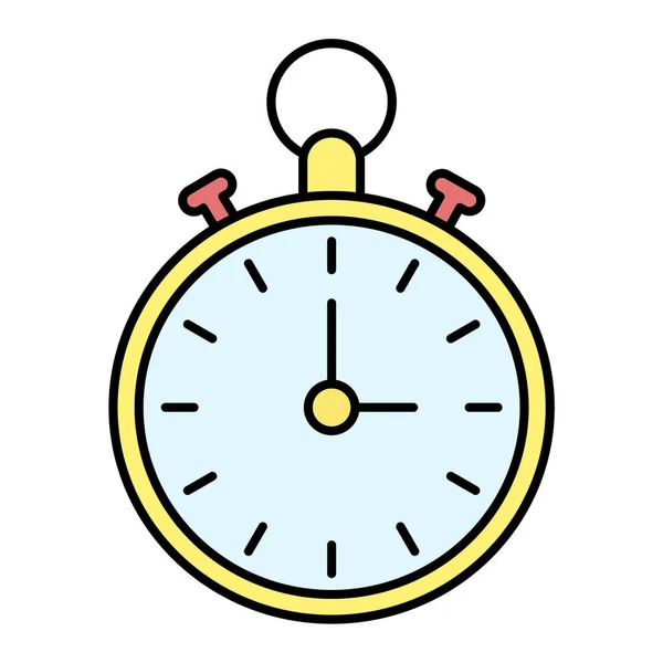 Icône Chronomètre Schéma Chronomètre Vectoriel Illustration Isolé Sur Fond Blanc — Image vectorielle