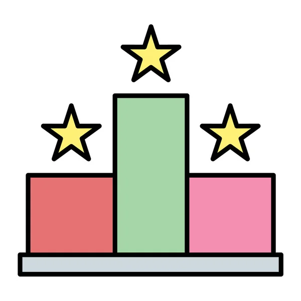 Podium Web Symbol Einfache Illustration — Stockvektor