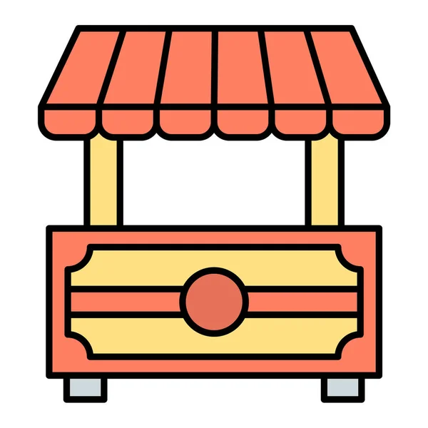 Store Market Stall Icon Vector Illustration Graphic Design —  Vetores de Stock