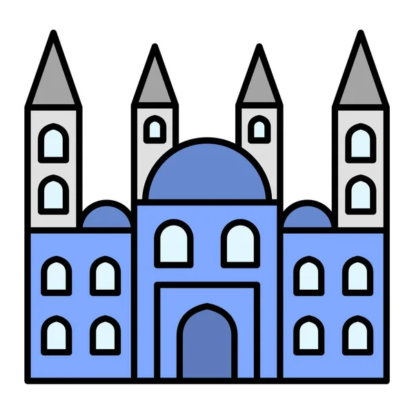 Kirche Web Icon Vektor Illustration — Stockvektor