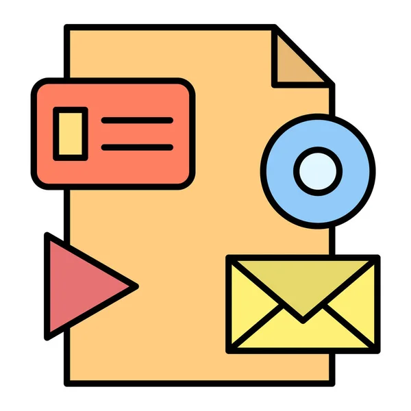 Enveloppe Avec Message Mail Vectoriel Illustration Design — Image vectorielle