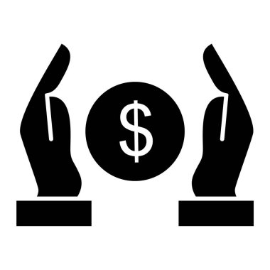 Para için. Web simgesi basit illüstrasyon