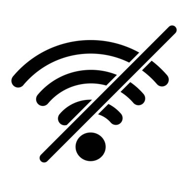 Wi-Fi sinyal vektör çizimi yok