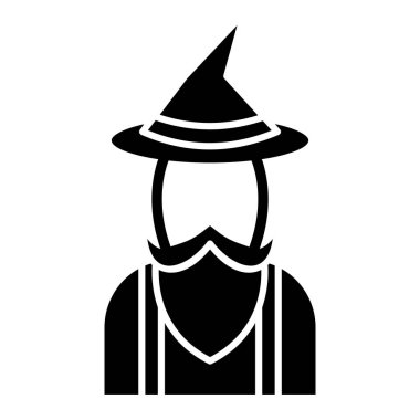 Şapka ikonlu adam. vektör illüstrasyonu