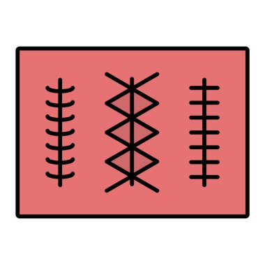 Beyzbol sopası ikonu. Spor futbolu vektör resimleme çizelgesi. beyaz arkaplanda izole.