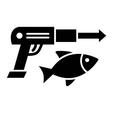 balık simgesi vektör illüstrasyonu