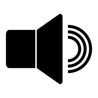 Konuşmacı. Web simgesi basit illüstrasyon