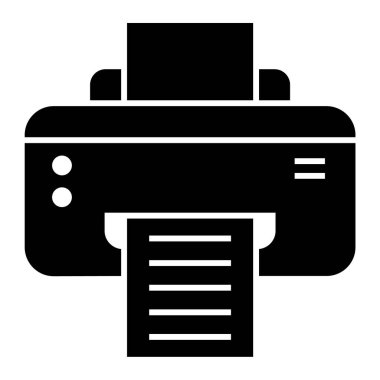 Yazıcı. Web simgesi basit illüstrasyon