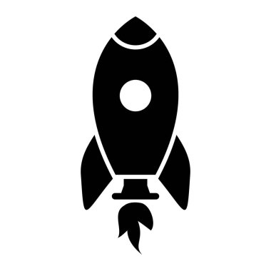 roket simgesi, vektör illüstrasyonu