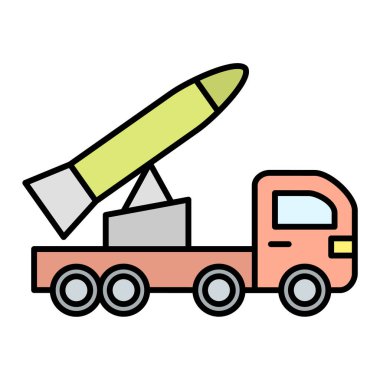 askeri ulaşım izole vektör çizelgesi