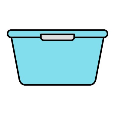 Yiyecek ve içecek vektör illüstrasyonlu alışveriş sepeti