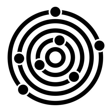 hedef simgesi. Web için gezegen vektör simgelerinin özet çizimi