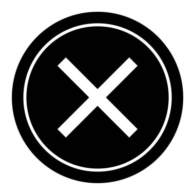 Simge vektör illüstrasyonunu iptal et