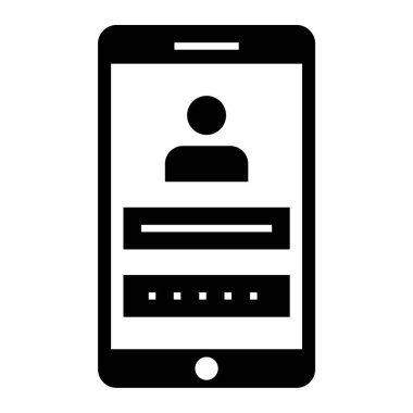 Cep telefonu simgesi, vektör illüstrasyonu