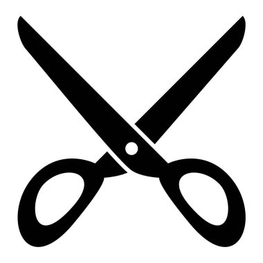 Makas simgesi. Web için makas vektör simgelerinin basit çizimi 