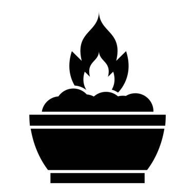 Yanan bir mum simgesinin vektör çizimi