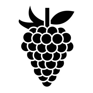 üzüm ikonu vektör illüstrasyonu