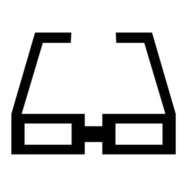 Gözlük. Web simgesi basit illüstrasyon