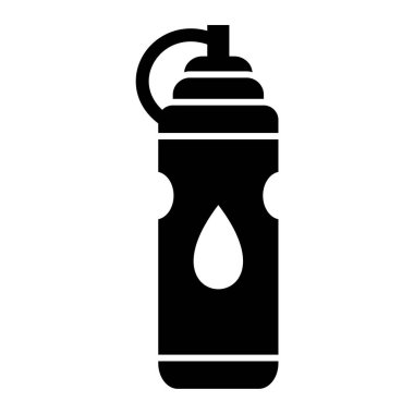 Su şişesi ikonu. Web için gaz karıştırıcı vektör simgelerinin basit çizimi