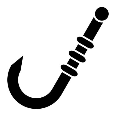 Balık kancası ikonu. vektör illüstrasyonu