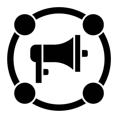 Megafon. Web simgesi basit illüstrasyon