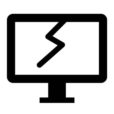 Monitör. Web simgesi basit illüstrasyon