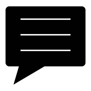 Konuş. Web simgesi basit illüstrasyon