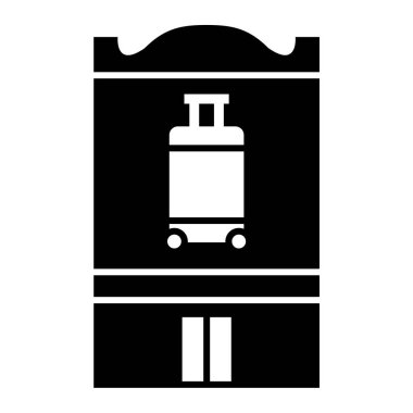 Havaalanı. Web simgesi basit illüstrasyon