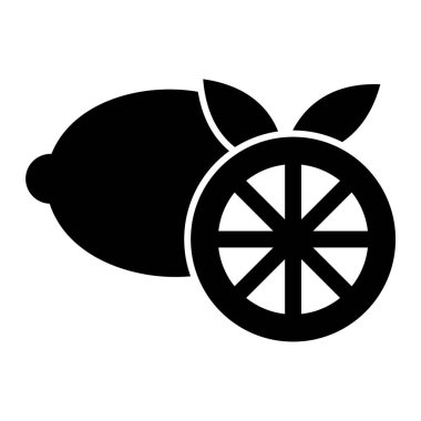 Limon Meyvesi simgesi, vektör illüstrasyonu.