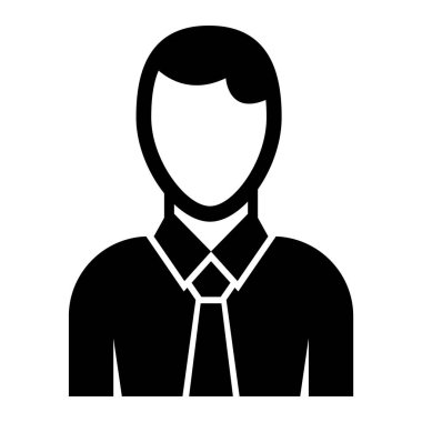 İş adamı. Web simgesi basit illüstrasyon