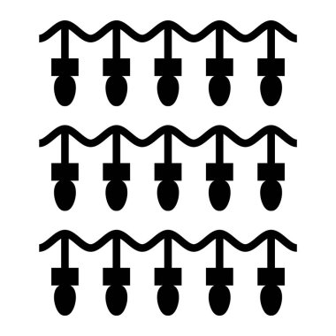 İpte asılı Noel çelengi, vektör illüstrasyonu