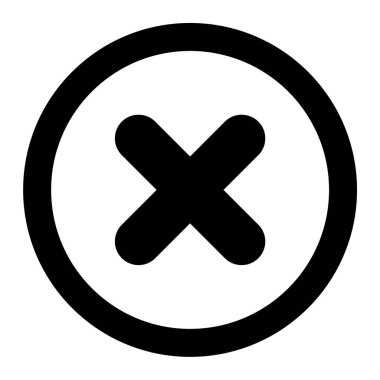 İptal et. Web simgesi basit illüstrasyon