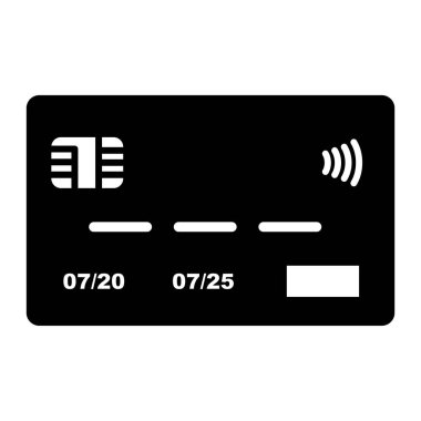Kredi kartı ikonu vektör illüstrasyonu