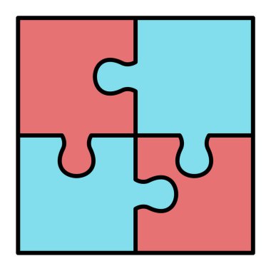adet vektör çizim puzzle