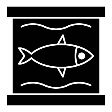 Balık. Web simgesi basit illüstrasyon