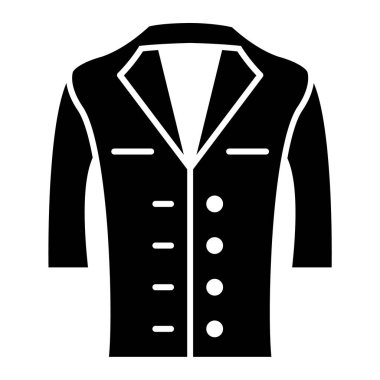 İş elbisesi ikonu. Web tasarımı için kıyafet vektör sembolünün basit bir gösterimi