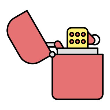 Beyaz arkaplan vektör illüstrasyonu üzerinde daha açık simge