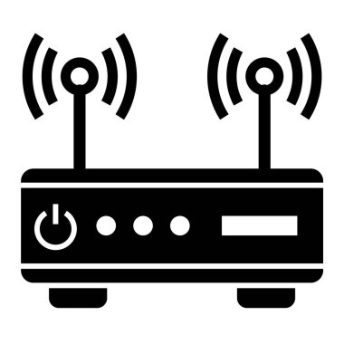 router simgesi vektör illüstrasyonu