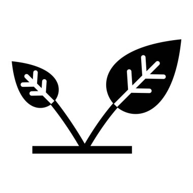 Ağaç ikon vektörü bırakır. Bitki yaprağı işareti. izole edilmiş sınır sembolü çizimi